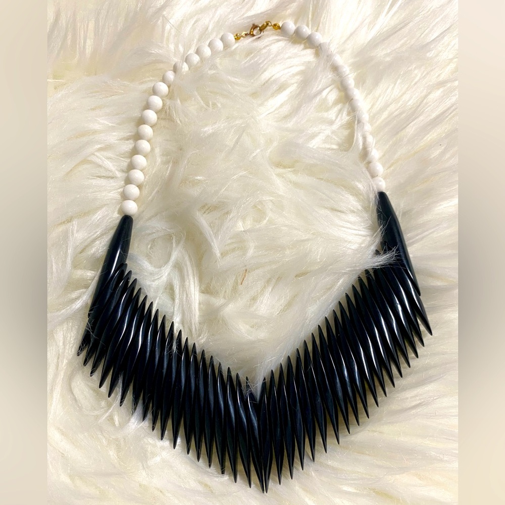 Elegant Black and White Necklace